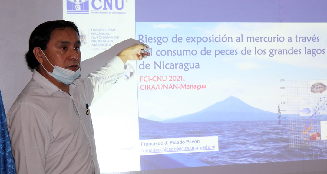 Investigadores del CIRA comparten resultados de estudio sobre presencia y bioacumulación del mercurio en el lago Xolotlán