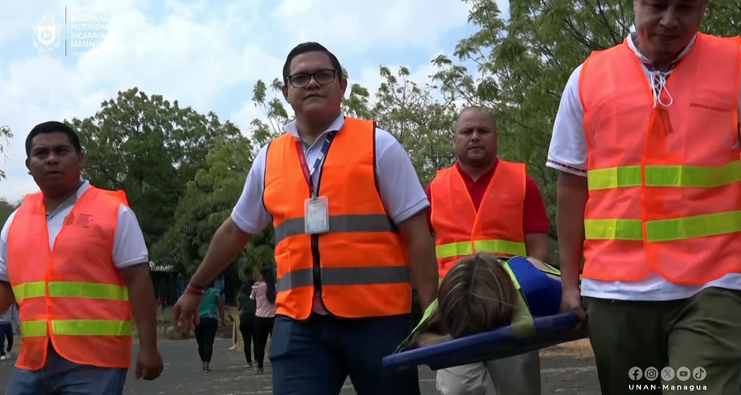 UNAN-Managua participa en el I Ejercicio Nacional para proteger la vida en situaciones Multiamenazas