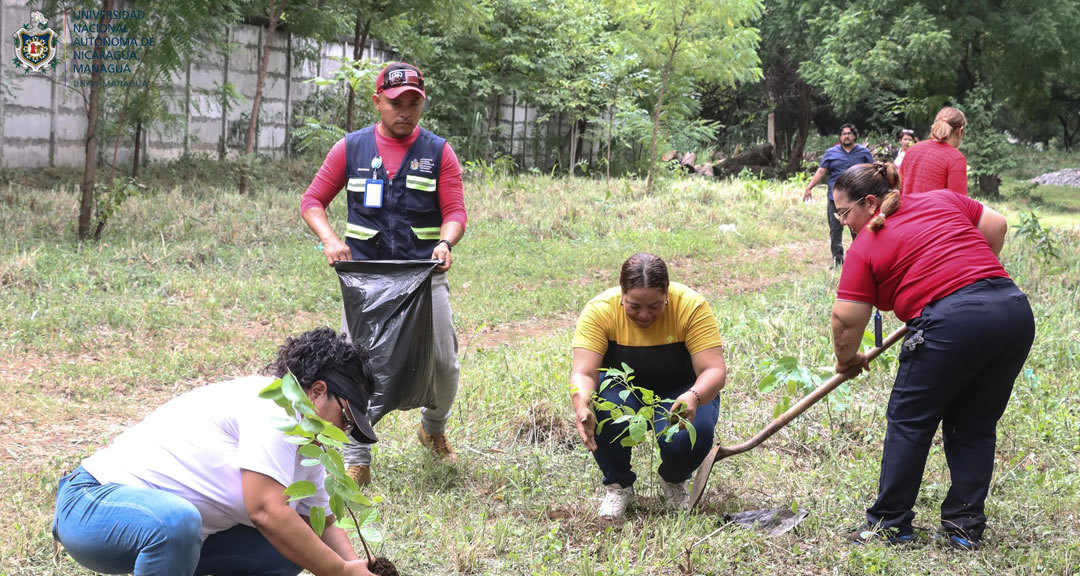 UNAN-Managua realiza jornada de reforestación contribuyendo al cuido de la naturaleza