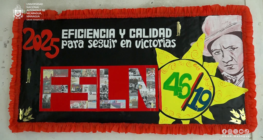 Comunidad universitaria elabora murales informativos alusivos al 46/19